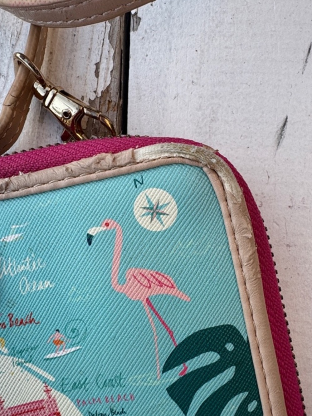 Spartina 449 Florida Maps Collection Crossbody Bag with Florida Notebook - Picture 7 of 12